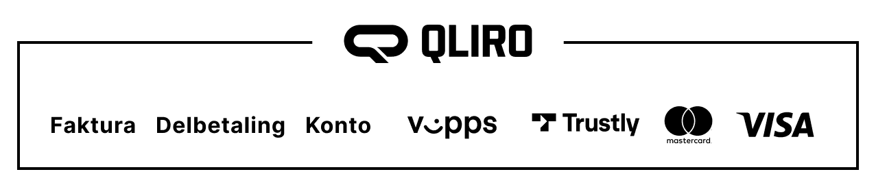 Betal med Qliro, Swish, Trustly, Mastercard og Visa