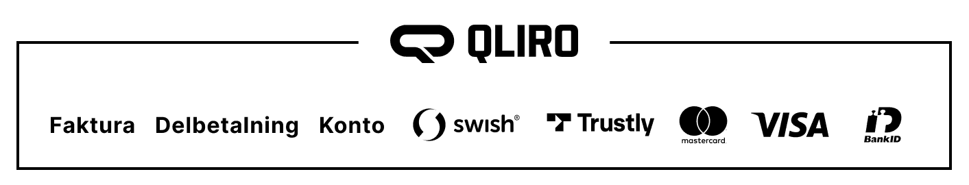 Betala med Qliro, Swish, Trustly, Mastercard och Visa
