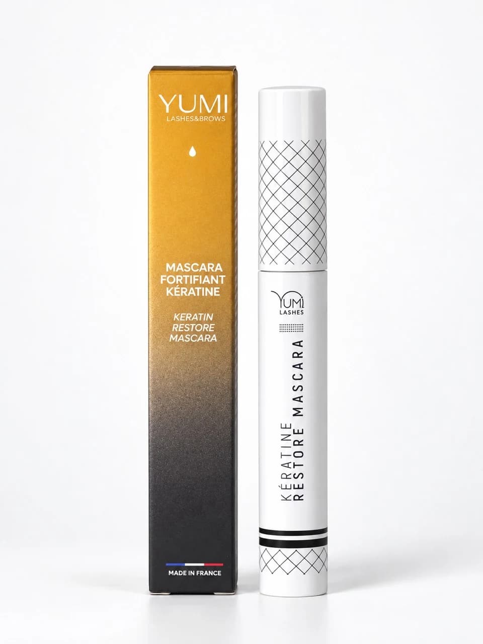 YumiLashes Keratin Restore Mascara 11 ml med kartong och mascaratub