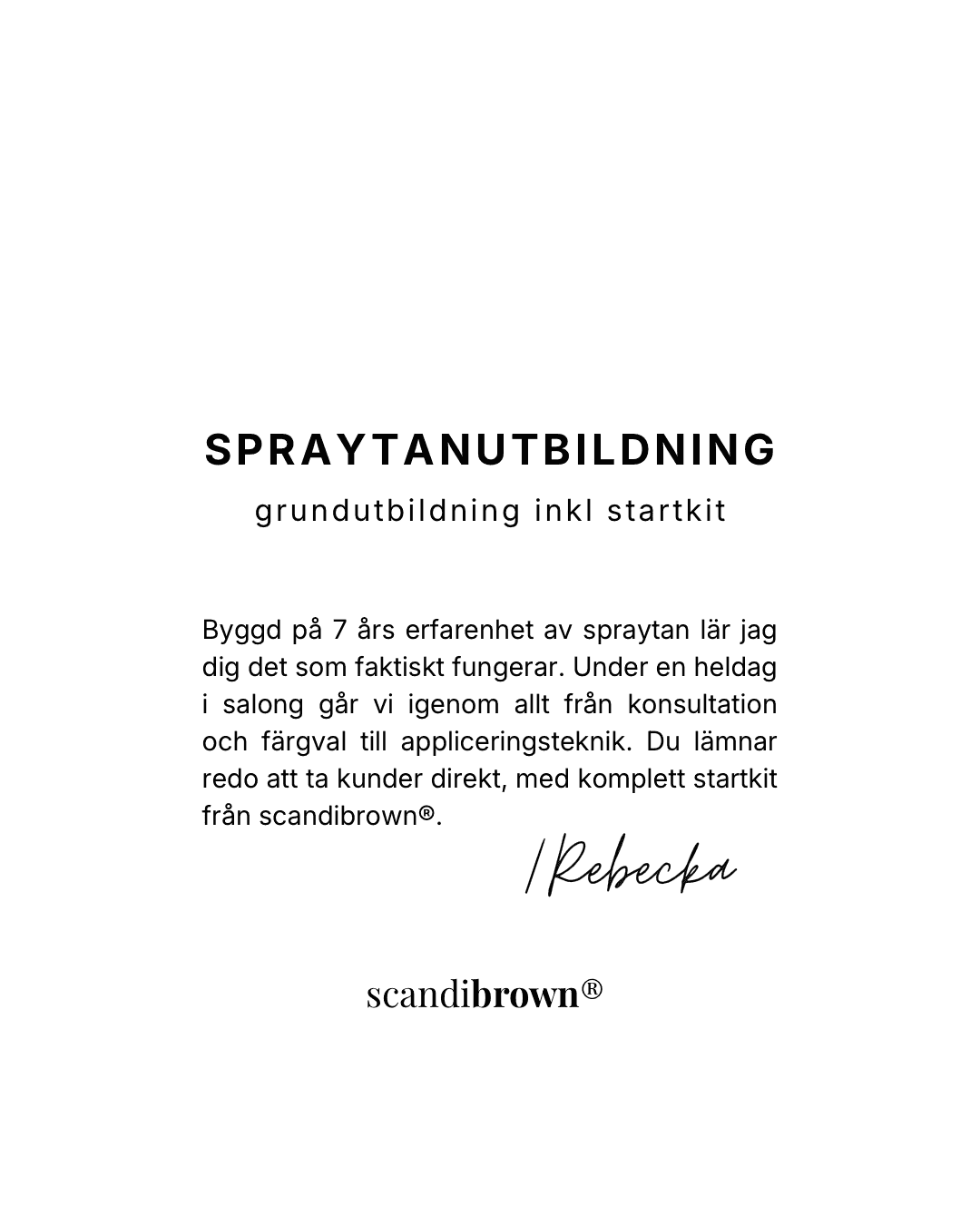 Spraytan för salong